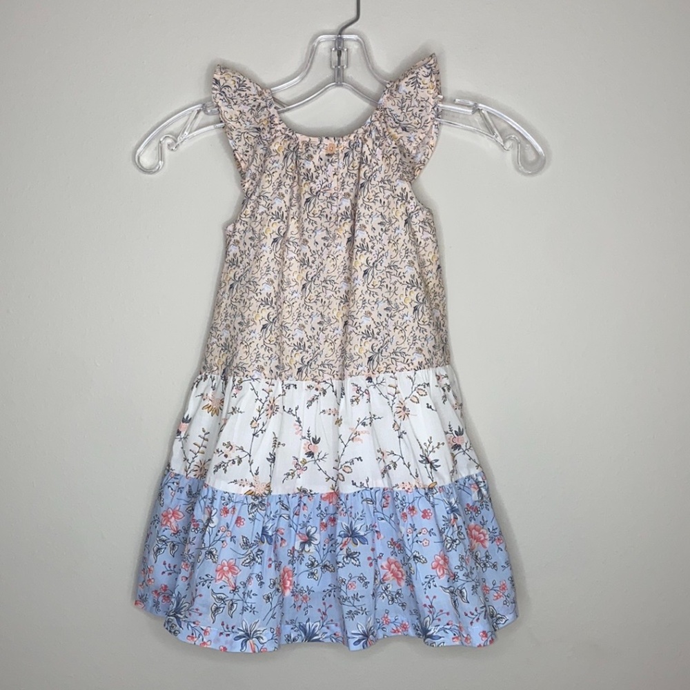 Baby Gap Floral 100% Cotton Ruffled Dress Size 4T